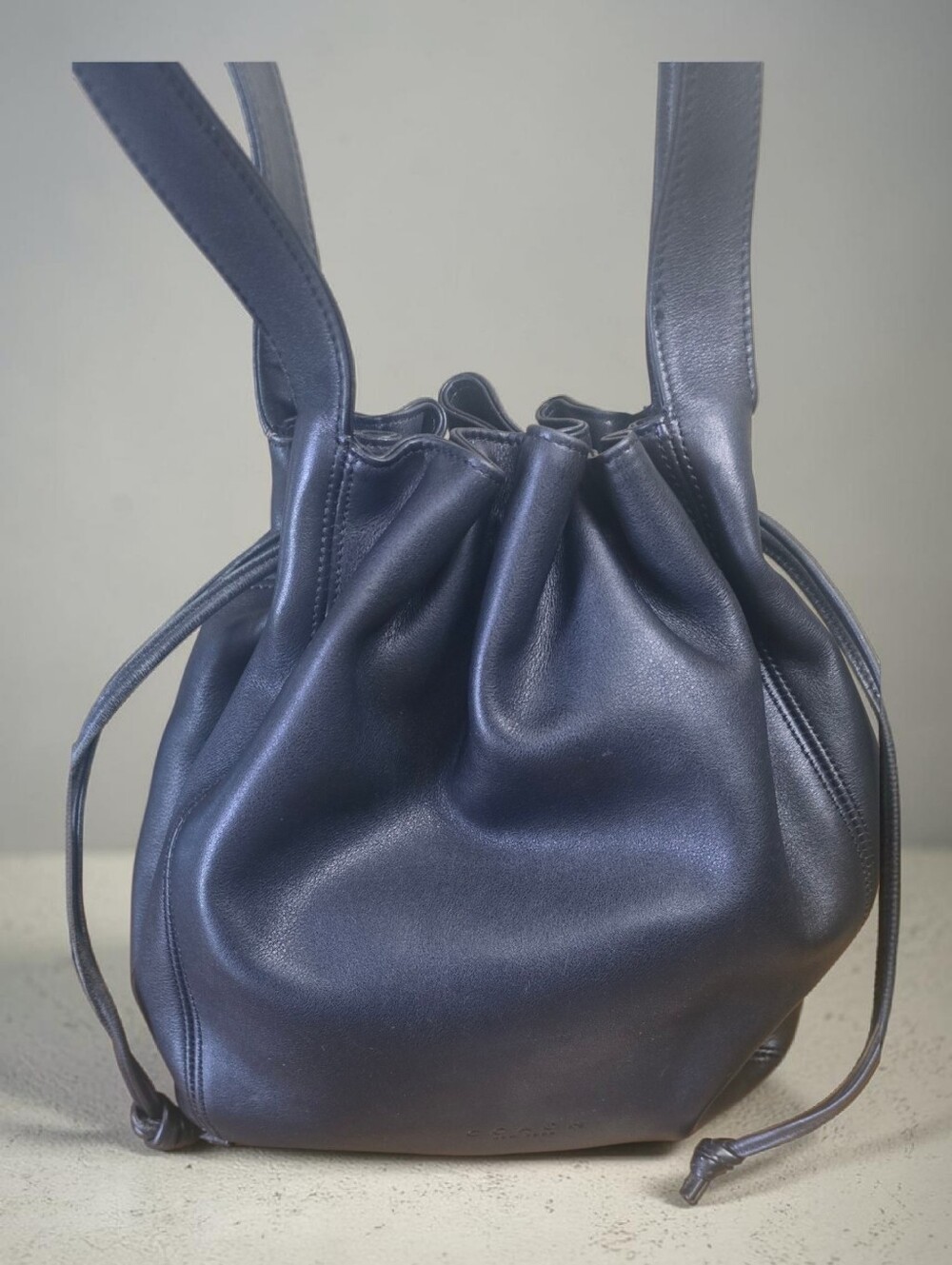 Coach Lexington 4180 Vintage 1998 Drawstring Bucket Bag Y2K Black Leather Italy - Picture 8 of 15